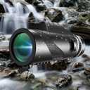 Monocular-Telescope 80x100 High Powered Monoculars High Definition for Adults High Powered with Smartphone Adapter Telescope Hunting Wildlife Bird Watching Travel Camping Hiking-Light Black