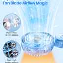 AMACOOL Handheld Fan Foldable, 5000mAh Rechargeable Hand Fans with Powerful Cooling, 4 Speeds, LED Display, Portable Fan for Travel,Concerts,Makeup,Lash,Outdoor Events,Gifts Women
