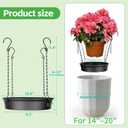 Adjustable Planter Inserts for Large Pots, Made of Thickened PP Material. They Can Be Used as a Substitute for Plant Risers for Inside Pots. Used to Reduce Soil Filling(1, large size for 14"-20")
