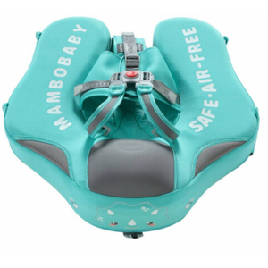 Mambobaby Float with Canopy Size Improved Non Inflatable Infant Baby Pool Float Smart Mambo Float Swim Trainer Add Tail Baby Swim Float Mambo Baby Float Solid Air Free Water Waist Swimming Ring