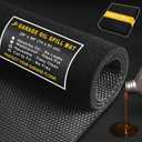 Golener Oil Spill Mat - Garage Floor Mat, Absorbent Oil Pad, Premium Maintenance Mat, Waterproof, Contain Liquid, Protect Garage Surface from Spill & Stain, Reusable, Washable, Durable, Black, 29x36