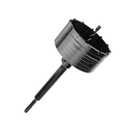 100mm / 4 inch Concrete Hole Saw with 220mm SDS Plus Connecting Rod, Cement Hole Saw for Concrete Cement Brick Wall Stone,Black (100mm (4 inch))