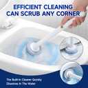 Disposable Toilet Cleaning Brush Kit with 48 Refill Heads, Long Handle Deep Clean Toilet Brush, All in One Bathroom Toilet Cleaner System for Household Apartment Daily Bathroom Cleaning