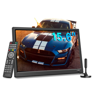 Feihe 15.6 inch Small Kitchen TV with ATSC Tuner/HDMI/USB/AV, Built-in TV Steel Stand and Remote Control for Bedroom,RV,Camping,Outdoor or Office