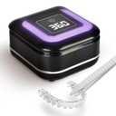 FSA HSA Eligible | 2-in-1 Ultrasonic & U-V Dental Cleaner, 42kHz Deep Cleaning Machine with Digital Timer, 180ml Pod for Retainers, Aligners, Mouth Guards | Viewing Port (Black)