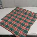 AQOTHES Pack of 2 Christmas Plaid Decorative Throw Pillow Covers Scottish Tartan Cushion Case for Farmhouse Home Holiday Decor Red and Green, 18 x 18 Inches