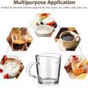 Operitacx Two-Mouth Espresso Measuring Cup 2.36Oz Heat Resistant Glass Coffee Beaker with Clear Scale for Accurate Coffee and Milk Pouring