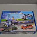 City Police Truck and Trailer Building Set, Helicopter, Car, Motorcycle, Police Chase Building Blocks Toy Set Gift for Boys Aged 6-12, 469 PCS