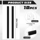 ReliThick 10 Pcs 48 Inch Poster Hanger Frame Hanging Rails for Posters Clips Signs Maps Picture Holder Plastic Tapestry Banner Art Wall Display(Black)