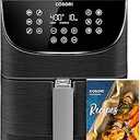 COSORI Pro Gen 2 Air Fryer 5.8QT, Upgraded Version with Stable Performance & Sleek New Look, 13 One Touch Functions, 100 Paper & 1100 Online Recipes, Dishwasher-Safe Detachable Square Basket, Black