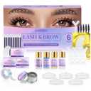 Lash Lift Kit - Eyelash Perm Kit - Eyebrow Lamination Kit, 2 in 1 Professional Eyelash Curling Lash Extension & Eyebrow Lift Kit, Eyelash Lift Kit Easy to Use for Salon & DIY Home Use, Lasts 6-8 Weeks (Purple)