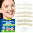 Veneers Teeth for Women, Tooth Replacement Missing Teeth, Upper Veneer Cosmetic Tooth, Moldable Thermal Beads Replacement Kit, Unisex to Denture Repair Kit, 6PCSS-BZC