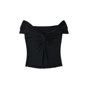 Women's Short Tops V-Neck Summer Short-Sleeved Off-Shoulder Casual Bottoming Shirt T-Shirt, M