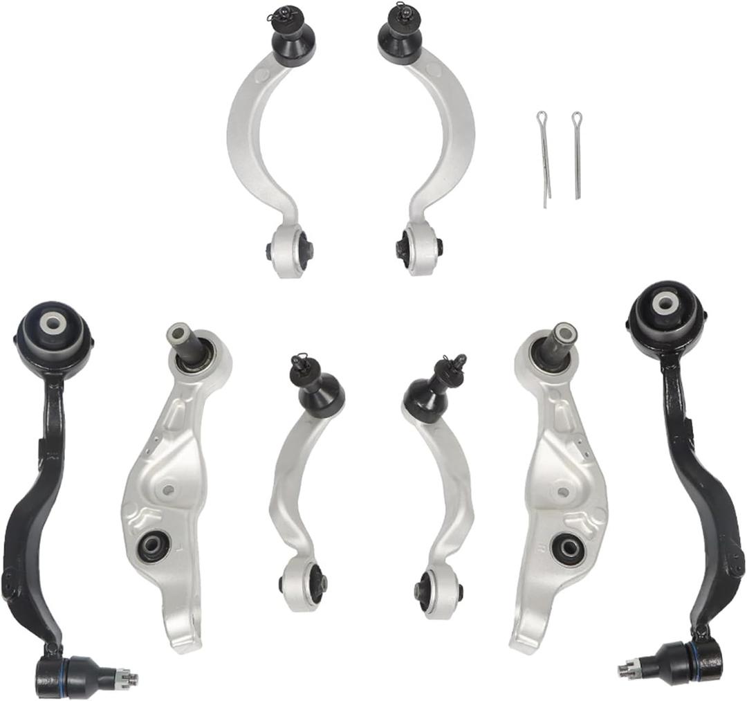 WFLNHB 8PCS Front Upper Lower Control Arm with Bushings Kit Replacement for Lexus LS460 2007-2017 4.6L V8