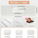 Funnymoom Stone Faucet Mat Sink Splash Guard, 24" Diatomite Quick Drying Stone Faucet Mat, Super Absorbent, Kitchen Sink Oval and Round Splash Tap Pad for Bathroom Counter & Kitchen(White)