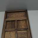 Yangbaga Rustic Wooden Serving Trays with Handle - Set of 7 Rectangular Platters for Entertaining, Breakfast, Coffee Table, Home Decor