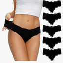 LYYTHAVON Women’s Underwear Soft Breathable Cotton Brief Ladies Panties 5-Pack, Size M