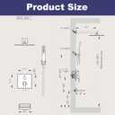 Shower System with Tub Spout, All Metal Black Bathtub Shower Faucet Set with High Pressure 10 Inch Rain Shower Head and Handheld Shower Head Set, Matte Black (Valve Include