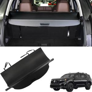 for Honda Pilot Cargo Cover 2023-2026 for Pilot Accessories Black Retractable Trunk Cover Security Shield Shade