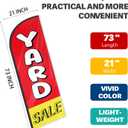 Yard Sale Feather Flag for Business Advertising 6 FT Swooper Flag for Storefronts Retailers Shops Food Trucks Events and Fairs (Flagpole Not Included)