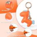 Handmade Horse Leather Keychain - Bag Charms for Handbags, Car Keys, Purse, Backpack & Gift Idea (Orange)
