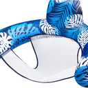 SLOOSH Inflatable Pool Floats Adult,Lounge Chair Adult with Plant Pattern,Floating Water Hammock,Blow up Pool Noodles Rafts for Relaxing Swimming Party Summer Water Beach Lake Fun (Blue)