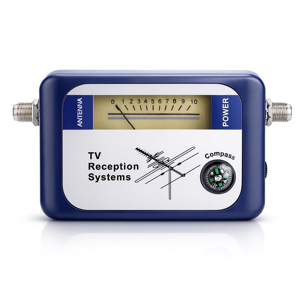TV Signal Finder, TV Antenna Signal Strength Meter Antenna Signal Meter Digital Aerial Terrestrial Signal Strength Meter with Excellent Sensitivity for Enhanced TV Viewing Suit for Home Use