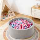 Heopeis Ball Pit Balls Stars and Hearts 100 200 500 1000 Plastic Balls for Toddlers Phthalate Free BPA Free Crush Proof Balls in Reusable Play Toys for Kids with Storage Bag Indoor Outdoor