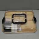 Charcuterie Board with Lid - Reversible, 2-in-1 Travel Portable Cheese Board for Picnics & Entertaining - Housewarming Gift Set Idea - Covered Snack Serving Tray - Large Food Platter (Natural Bamboo Wood)