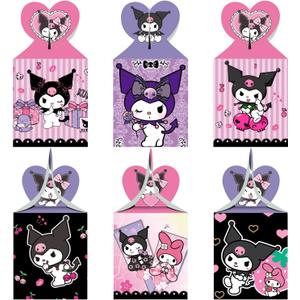 ARHAVI 12pcs Kuromi Party Favor Gift Boxes, My Melody and Kuromi Birthday Party Supplies for Kawaii Party Decorations