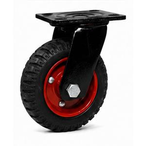 Rubber Caster Movable Wheel 6 Inch Heavy Duty Metal Bracket Moable 4 packs