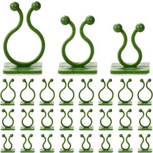 Frcctre 300 Pack Plant Climbing Wall Fixture Clips, 3 Different Size Plant Fixer Self-Adhesive Hooks for Invisible Wall Vines Plants Fixation Plant Vine Binding Clip Garden Vegetable Plants Traction