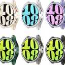 6-Pack Bling Watch Screen Protector for Samsung Galaxy Watch6 40MM, Glitter Case TPU Soft Cover Full Protection with Crystal Rhinestone for Galaxy Smart Watch6 40mm(SM-R930)