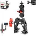 Clamp Mount for DJI Osmo 360 Action 6 Accessories,Mental Camera Super Clamp for DJI Osmo Action 5 pro/4/3,Pocket 3,for GoPro Hero 13/12,for Insta360 X5/X4 with 1/4" Threads Adapter