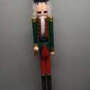 WONDER GARDEN Christmas nutcrackers, 42 Inch 3.5 Ft Giant Nutcracker Christmas Decor, Large Wooden King Soldier Nutcracker Figures Ornaments with Sward and Black Hat Christmas Decorations