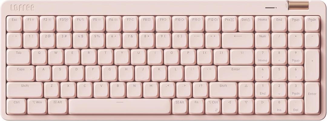 Flow Lite 100 Keys Low Profile Mechanical Keyboard, Swappable Rechargeable Wireless Keyboard with 2.4G Receiver, Bluetooth and Wired Connection for Windows, Mac/ Specter Linear Switches (Flamingo)