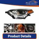 GXYWADY Headlights Replacement for 2014 2015 2016 Corolla Headlight Left Side 8115002E60 TO2502216