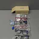 CCVOO 6 Pack Blue Light Blocking Reading Glasses, Anti Headache/Glare/Eye Strain Readers Computer Eyeglasses Women/Men (6 Pack Mix,4.00)