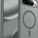 SPIDERCASE Magnetic for Google Pixel 10 Pro XL Case, Military Grade Drop Protection Slim Translucent Matte Shockproof Anti-Fingerprint Phone Case for Pixel 10 Pro XL,Gray