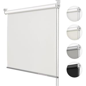 100% Blackout Roller Window Shades, Window Roller Blind with Thermal Insulated Waterproof Fabric for Home and Office (72"W x 20"H, White)