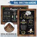 HBCY Creations 20" X 30" Torched Brown Solid Wood Frame Wall Chalkboard, Magnetic Surface, Home Décor, Restaurant & Café Menus, Blackboard, Includes Chalk, Eraser & Hanging Hardware