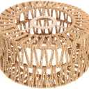Luxshiny Rattan Lamp Shade, Cylinder Woven Lampshade Boho Lamp Shades Replacement Rustic Ceiling Light Covers for Floor Lamps Pendant Light Chandelier Wall Sconces 8.6"X8.6"X4.3"