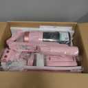 Cordless Vacuum Cleaner for Home, Upgraded 60Kpa Powerful Suction Pet Hair Vacuum with 70min Runtime, Green LED Light for Hardwood Floors & Carpet, Self-Standing Rechargeable Stick Vacuum, Grey Pink