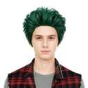 Short Green Wigs for Kids Boys Halloween Party Accessories Costume Dress-up Cosplay Wig
