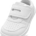 Toddler Wide Toe Box Barefoot Shoes Boys Girls Sneakers Zero Drop Kid Tennis Running Shoes Lightweight Non-Slip Comfortable Leather First Walking Shoe Outdoor Activities School, 164 mm Left and Right, 10 Toddler