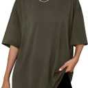 Trendy Queen Womens Oversized Summer T Shirts Fashion Workout Plus Size Tops Short Sleeve Beach Vacation Gym Clothes 2025(3XL)