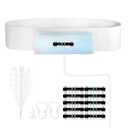 Urine Test Complete Kit with 2-4 oz Sample Pouch, 43.3 inch Concealed Stretch Belt with 5 Liquid Release Outlets, Temperature Strips, Silicone Funnel, Clamps and Plug, Reusable Storage System (White)