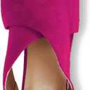 LEHOOR Women Chunky Heel Open Toe Booties Suede Side Cut-Out Ankle Boots Square Peep Toe 2 Inch Block Mid Heels Dress Heeled Sandal Booties Back Zipper Summer Casual Size 8.5