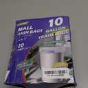 10 Gallon Trash Bags with Drawstring - 120 Count Heavy Duty 1.2 Mil Garbage Bags 38 Liter Unscented White Kitchen Bin Liners for Home & Office