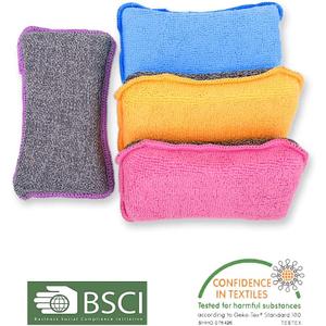 Pack of 7 UPSTAR Dish Sponges Kitchen, Microfiber Cleaning Scrubber for Dishwashing, Sink, Basin and Multi-Pupose, Non-Scratch, Size.S 